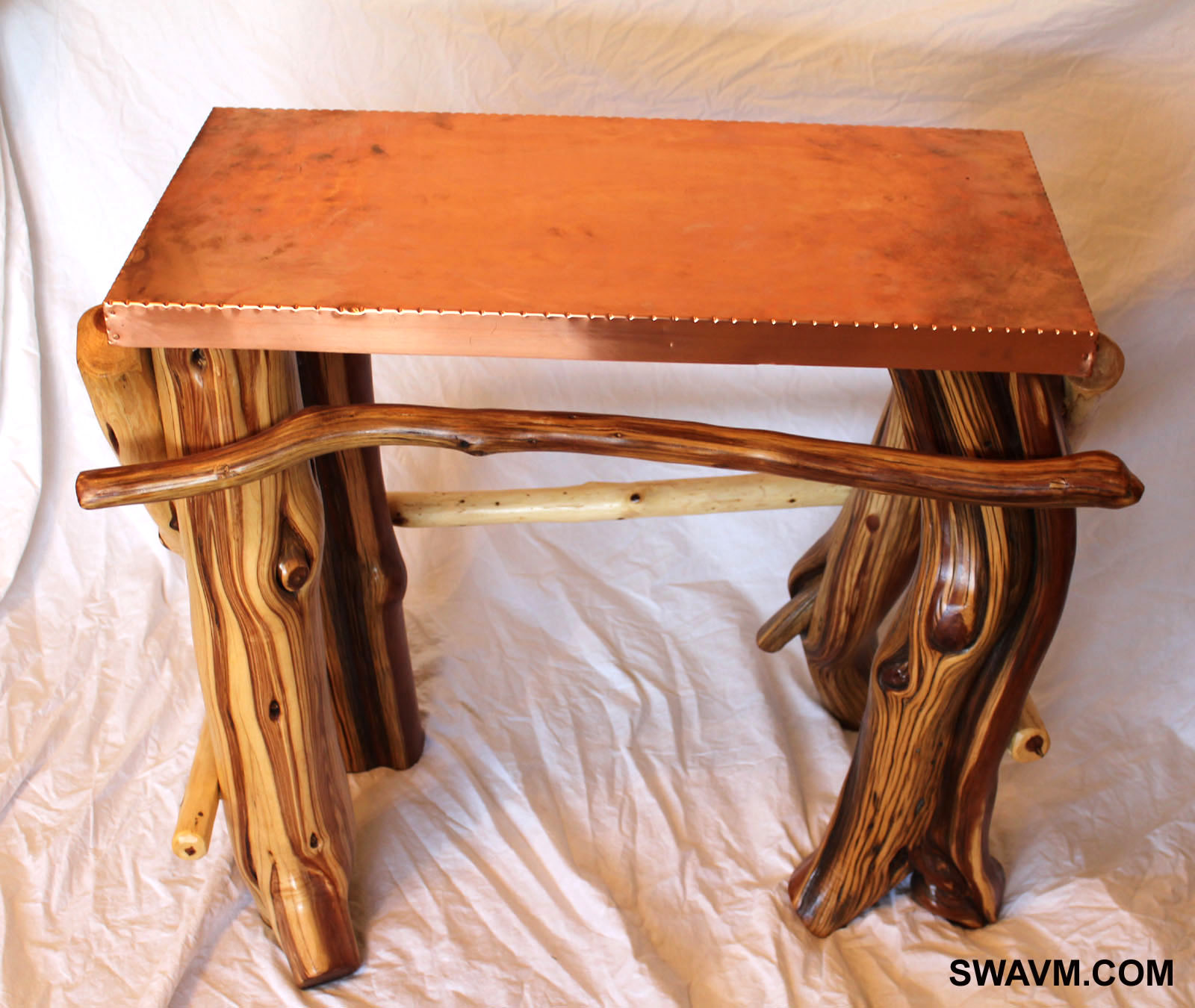 Copper Top Console Table
