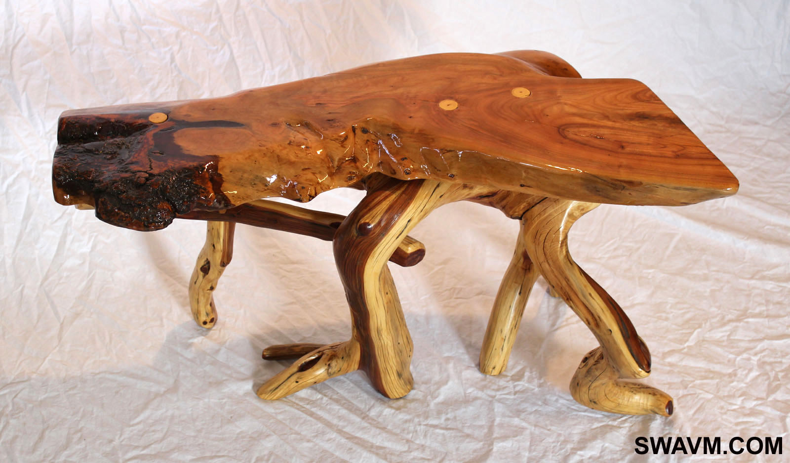 Coffee Table with Cherry Top and Juniper Legs